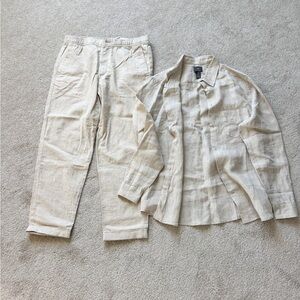 Linen Shirt and Pants Set